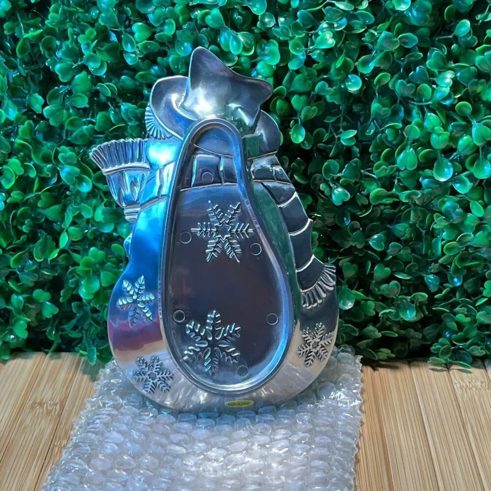 Vintage Home for the Holidays SNOWMAN CANDY DISH Christmas 8 Inch